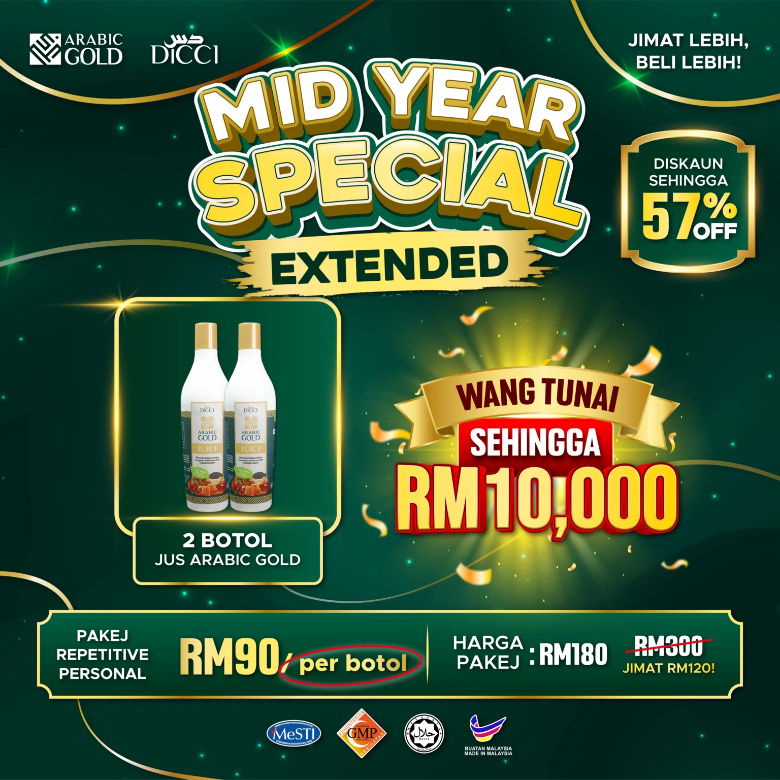 Pakej Trial - 1 Botol Jus Arabic Gold