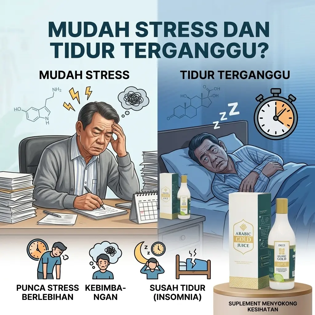 Mudah stress dan tidur terganggu